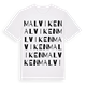 White t-shirt med Malviken ordlek t-shirt