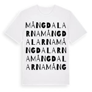 Mångdalarna ordlek t-shirt – ekologisk bomull t-shirt från Pinshirt