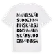 White t-shirt med Mannskärsudden ordlek t-shirt