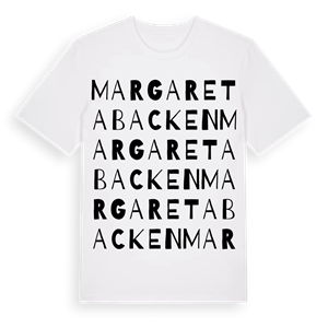 Margaretabacken ordlek t-shirt – ekologisk bomull t-shirt från Pinshirt