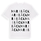 White t-shirt med Maribäck ordlek t-shirt