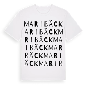 Maribäck ordlek t-shirt – ekologisk bomull t-shirt från Pinshirt