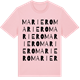 Pink Cotton t-shirt med Mariero ordlek t-shirt