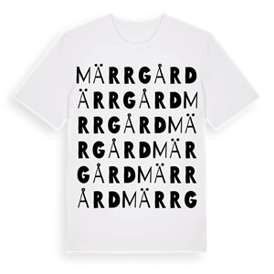 Märrgård ordlek t-shirt – ekologisk bomull t-shirt från Pinshirt