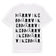 White t-shirt med Märrviken ordlek t-shirt
