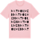 Pink Cotton t-shirt med Matholmen ordlek t-shirt