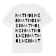 White t-shirt med Matholmen ordlek t-shirt