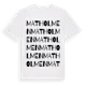 White t-shirt med Matholmen ordlek t-shirt