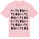 Pink Cotton t-shirt med Matlös ordlek t-shirt