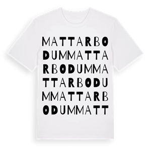 Mattarbodum ordlek t-shirt – ekologisk bomull t-shirt från Pinshirt