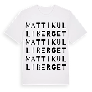 Mattikulliberget ordlek t-shirt – ekologisk bomull t-shirt från Pinshirt