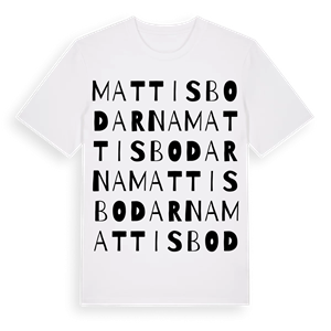 Mattisbodarna ordlek t-shirt – ekologisk bomull t-shirt från Pinshirt