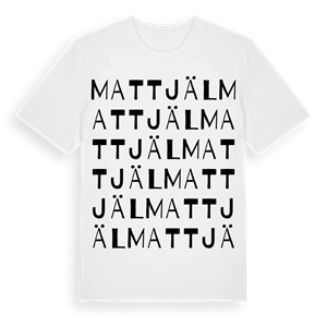 Mattjäl ordlek t-shirt – ekologisk bomull t-shirt från Pinshirt