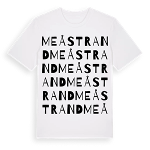 Meåstrand ordlek t-shirt – ekologisk bomull t-shirt från Pinshirt