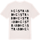 Vintage White t-shirt med Meåstrand ordlek t-shirt
