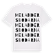 White t-shirt med Melandersbodarna ordlek t-shirt