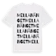 White t-shirt med Mellanänget ordlek t-shirt