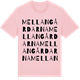 Pink Cotton t-shirt med Mellangårdarna ordlek t-shirt
