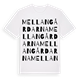 White t-shirt med Mellangårdarna ordlek t-shirt