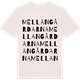 Vintage White t-shirt med Mellangårdarna ordlek t-shirt