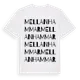 White t-shirt med Mellanhammar ordlek t-shirt