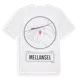 White t-shirt med Mellansel t-shirt