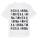 White t-shirt med Mellanskär ordlek t-shirt