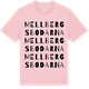 Pink Cotton t-shirt med Mellbergsbodarna ordlek t-shirt