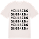Vintage White t-shirt med Mellbergsbodarna ordlek t-shirt