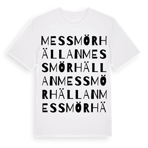 Messmörhällan ordlek t-shirt – ekologisk bomull t-shirt från Pinshirt