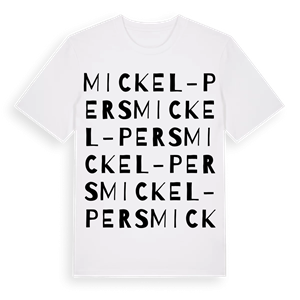 Mickel-Pers ordlek t-shirt – ekologisk bomull t-shirt från Pinshirt