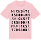 Pink Cotton t-shirt med Micksätersbodarna ordlek t-shirt