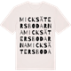 Vintage White t-shirt med Micksätersbodarna ordlek t-shirt