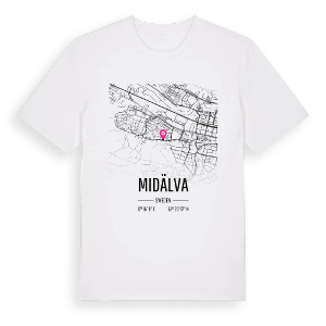Midälva karta t-shirt – ekologisk bomull t-shirt från Pinshirt