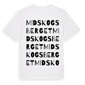 Midskogsberget ordlek t-shirt – ekologisk bomull t-shirt från Pinshirt