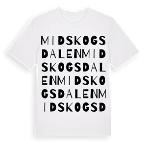 Midskogsdalen ordlek t-shirt – ekologisk bomull t-shirt från Pinshirt