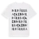 White t-shirt med Milhällbacken ordlek t-shirt