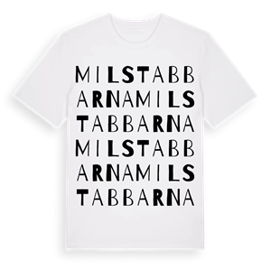 Milstabbarna ordlek t-shirt – ekologisk bomull t-shirt från Pinshirt