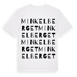 Minkelberget ordlek t-shirt – ekologisk bomull t-shirt från Pinshirt