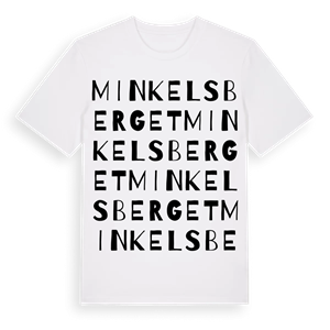 Minkelsberget ordlek t-shirt – ekologisk bomull t-shirt från Pinshirt