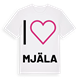 Jag älskar Mjäla t-shirt stort tryck