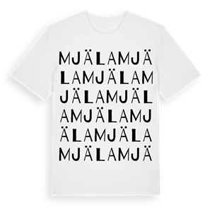 Mjäla ordlek t-shirt – ekologisk bomull t-shirt från Pinshirt