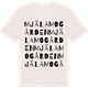 Vintage White t-shirt med Mjälamogården ordlek t-shirt