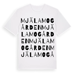 Mjälamogården ordlek t-shirt – ekologisk bomull t-shirt från Pinshirt