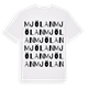 White t-shirt med Mjölan ordlek t-shirt