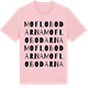 Pink Cotton t-shirt med Moflobodarna ordlek t-shirt