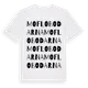 White t-shirt med Moflobodarna ordlek t-shirt