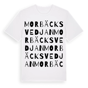 Morbäcksvedjan ordlek t-shirt – ekologisk bomull t-shirt från Pinshirt