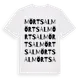 White t-shirt med Mörtsal ordlek t-shirt