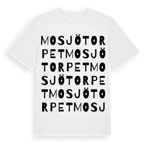 Mosjötorpet ordlek t-shirt – ekologisk bomull t-shirt från Pinshirt
